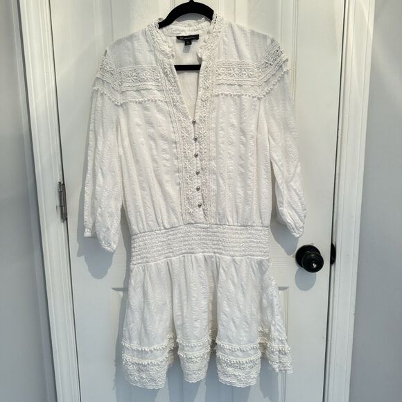 INC International Concept Women’s White CROCHET MINI DRESS Sz PL - Picture 1 of 8
